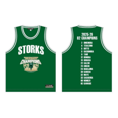 Bリーグ 神戸ストークス 選手実使用 シューティングシャツ 西宮ストークス GOODS NEWS】優勝グッズ 第1弾 受注販売のお知らせ | 神戸ストークス