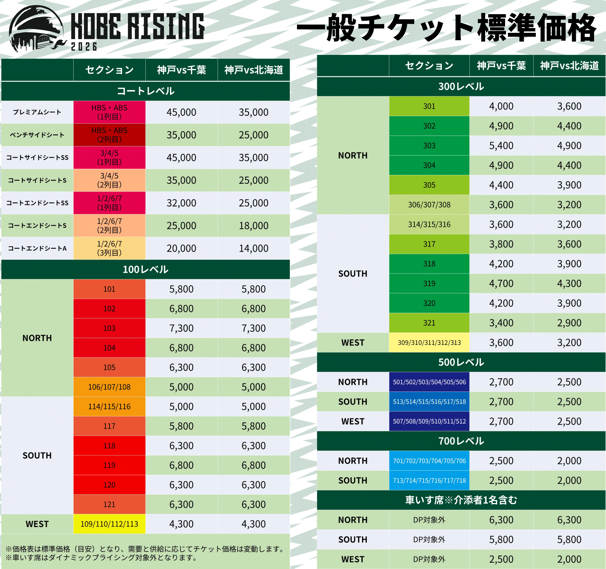 一般標準価格表